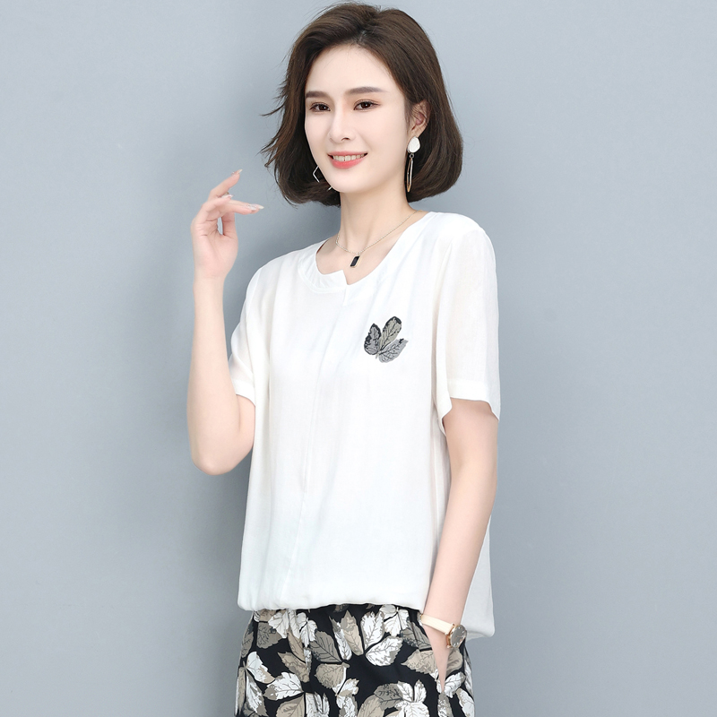 白色（黑绣花）