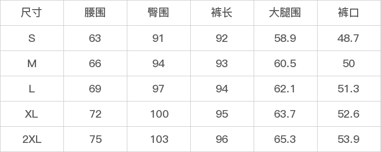 GD-SZHHHH25-尺码表