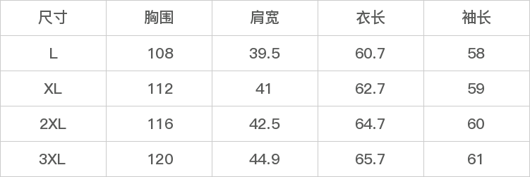 GD-WZQL0133-尺码表