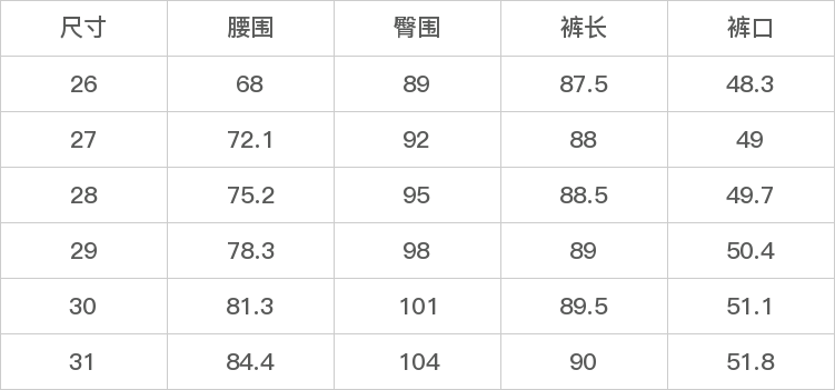 GD-SZD195921-尺码表