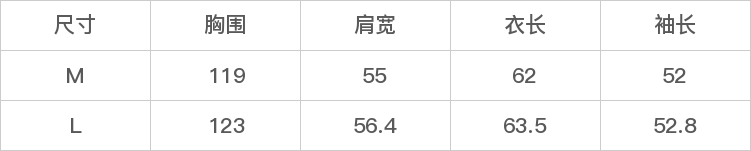 GD-SZYGS6695S-尺码表