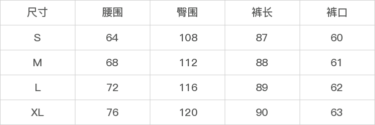 GD-SZC18885-尺码表