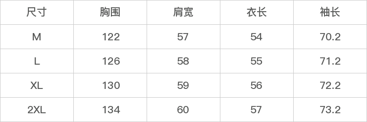 GD-SZHXS5795-尺码表