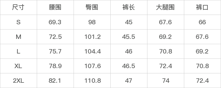 GD-SZZX68030-尺码表